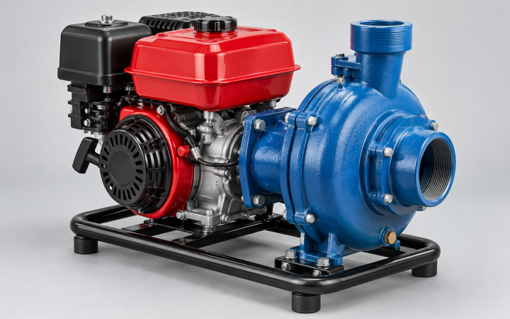 Petrol engine-driven centrifugal surface water pump