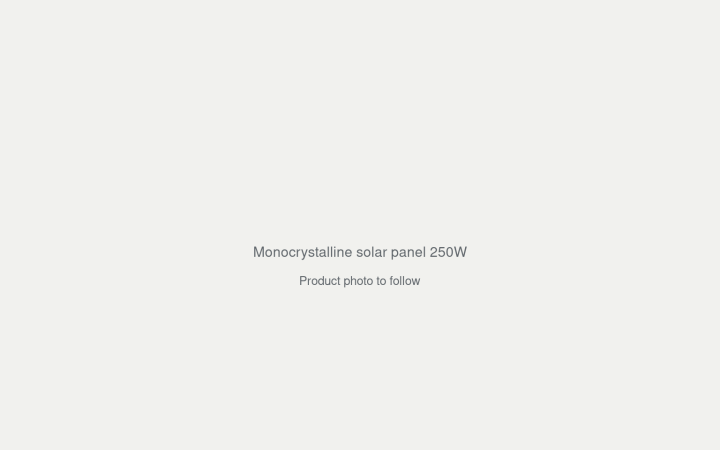 Monocrystalline solar panel 250W product photo placeholder