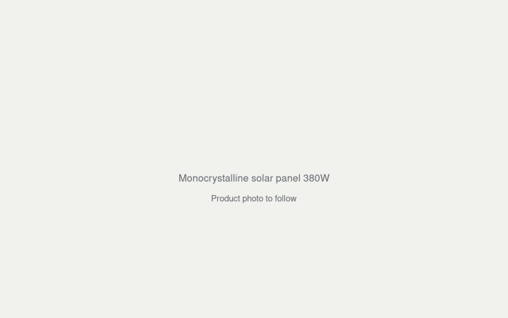 Monocrystalline solar panel 380W product photo placeholder